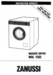 Zanussi WDL 1282 Instruction Booklet