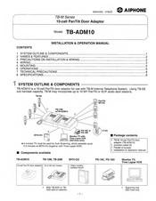 Aiphone TB-M Series Installation & Operation Manual