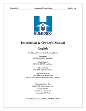 ClairiTech Innovations Humidex myHome HCS-BSF-HDEX Installation & Owner's Manual