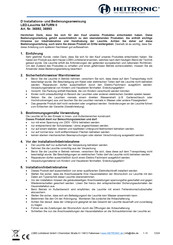 Heitronic 36893 Installation And Operating Instructions Manual