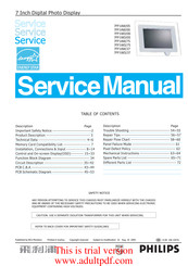 Philips 7FF1AW/37 Service Manual