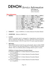 Denon AVR-4311 SPE1C Service Information