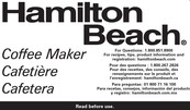 Hamilton Beach 46390 User Manual
