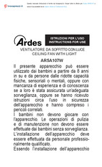 ARDES AR5A107W Instructions For Use Manual