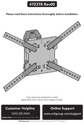 AVF Group 472378 Installation Manual