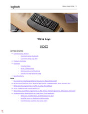 Logitech WAVE KEYS FOR BUSINESS Faqs