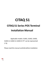 Citaq S1A03-X Installation Manual