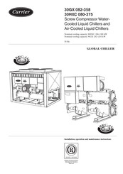 Carrier 30GX 082-358 Installation, Operation And Maintenance Instructions