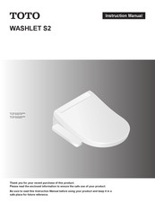Toto WASHLET S2 TCF33370 Series Instruction Manual