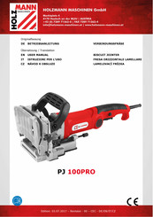 HOLZMANN MASCHINEN PJ 100PRO User Manual