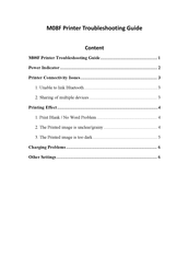 Phomemo M08F Troubleshooting Manual