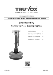 Truvox Cimex Heavy Duty 48 Original Instructions Manual