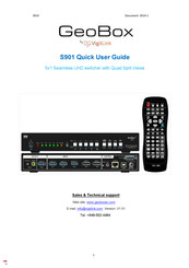VigilLink GeoBox S901 Quick User Manual