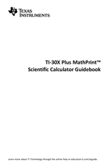 Texas Instruments MathPrint TI-30X Plus Manual Book