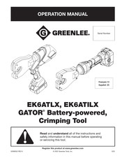 Greenlee EK6ATLX Operation Manual