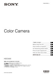 Sony HDC5500 Manual