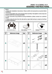 DWVO HEBRBC-0018 Assembly Instructions Manual