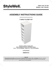 StyleWell HD-T1240-BL Assembly Instruction Manual