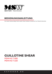 MSW Motor Technics MSW-HS-T1000 User Manual