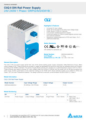 Delta CliQ II DRP024V240W1B Series Technical Data Sheet