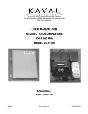 Kaval BDA1200 User Manual