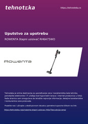 Rowenta RH6A75WO Instructions For Use Manual