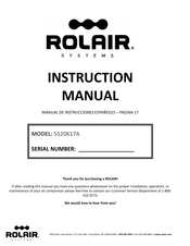 Rolair 5520K17A Instruction Manual