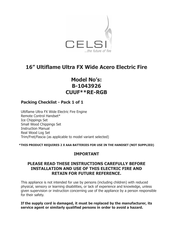 Celsi B-1043926 Instruction Manual