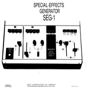 Sony SEG-1 Manual