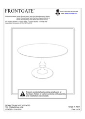 Frontgate Veneto 177949A WBM Manual