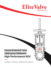 ELITE VALVE DBB5600 Installation, Operation & Maintenance Manual