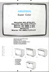 Grundig Monolith 63-270 CTI/VT Manual