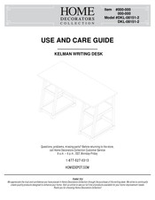 Home Decorators Collection KELMAN DKL-08151-2 Use And Care Manual