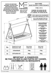 MARCKERIC TIPI NORA 17988 Assembly Instructions Manual