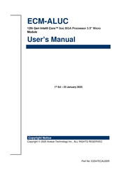 Avalue Technology ECM-ALUC User Manual