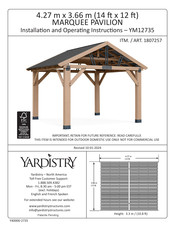 Yardistry 1807257 Installation And Operating Instructions Manual