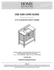 Home Decorators Collection CLOVERTON 1001047722 Use And Care Manual