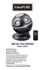 Edenpure 360 Air Fan GEN55 Instructions Manual