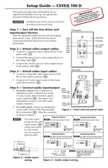Extron electronics CSVEQ 100 D Setup Manual