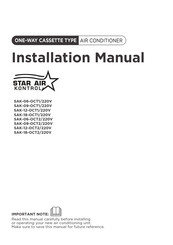 ComfortStar SAK-06-OCT1/220V Installation Manual