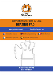 Mia&Coco HP-018 Instructions For Use & Care