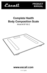 Escali BF180-2 Product Manual
