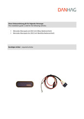 DANHAG 6207-182 Installation Manual