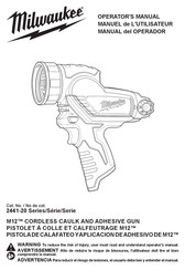 Milwaukee M12 2441-20 Series Operator's Manual