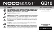 Noco Genius BOOST GB10 User Manual & Warranty