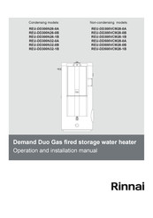 Rinnai Demand Duo REU-DD500VCM28-0A Operation And Installation Manual