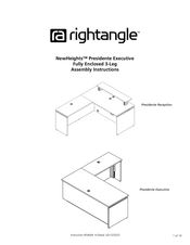 RightAngle NewHeights Presidente Reception Assembly Instructions Manual