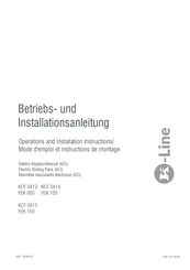 K-Line KCF 0414 Operations And Installation Instruction Manual