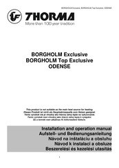 THORMA BORGHOLM Exclusive Installation And Operation Manual