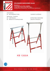 HOLZMANN MASCHINEN KB 1300A User Manual
